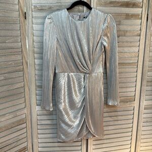 EUC Gianni Bini silver cocktail dress